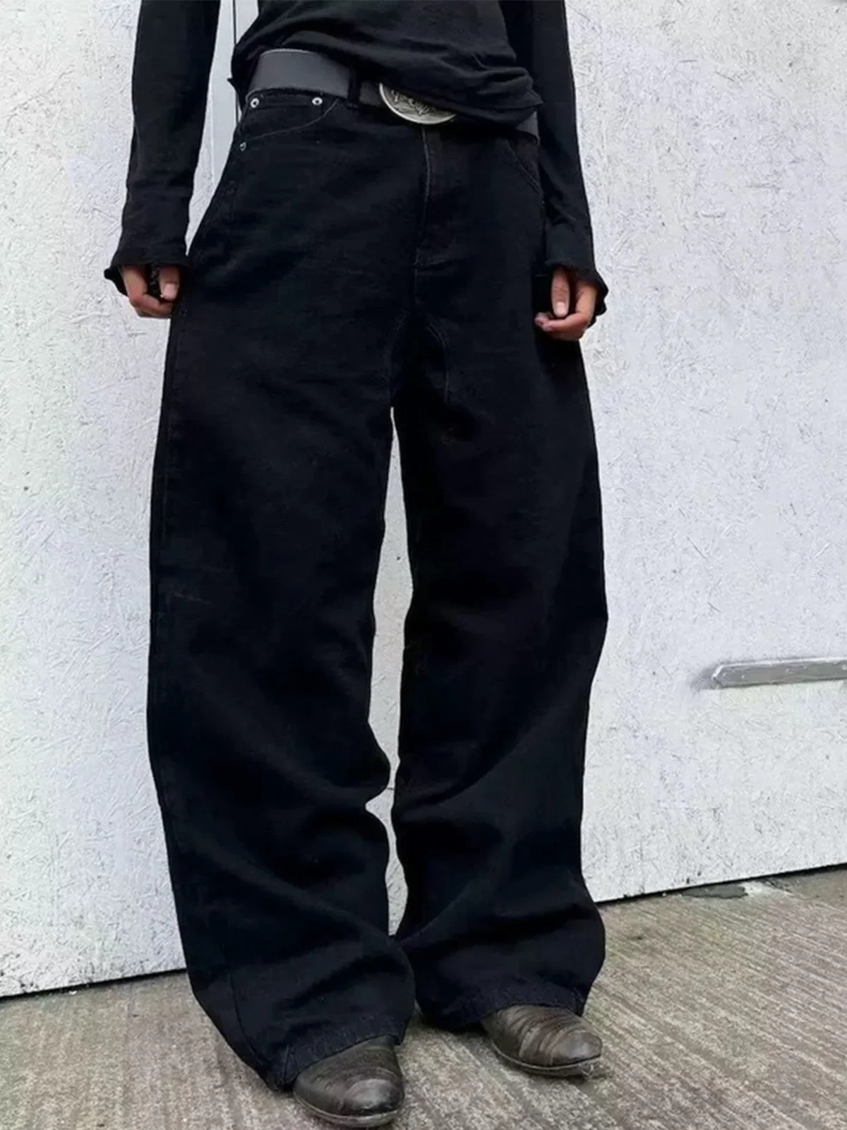Streetwear Black Vintage Baggy Jeans