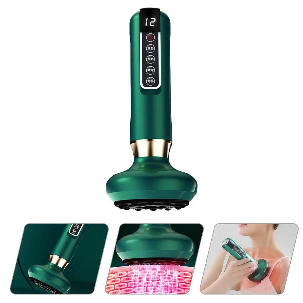 جهاز كشط كهربائي قابل لإعادة الشحن بالضوء الأحمر أداة علاج الحجامة اللاسلكية متعددة الوظائف مدلك الجسم لـ Guasha #5