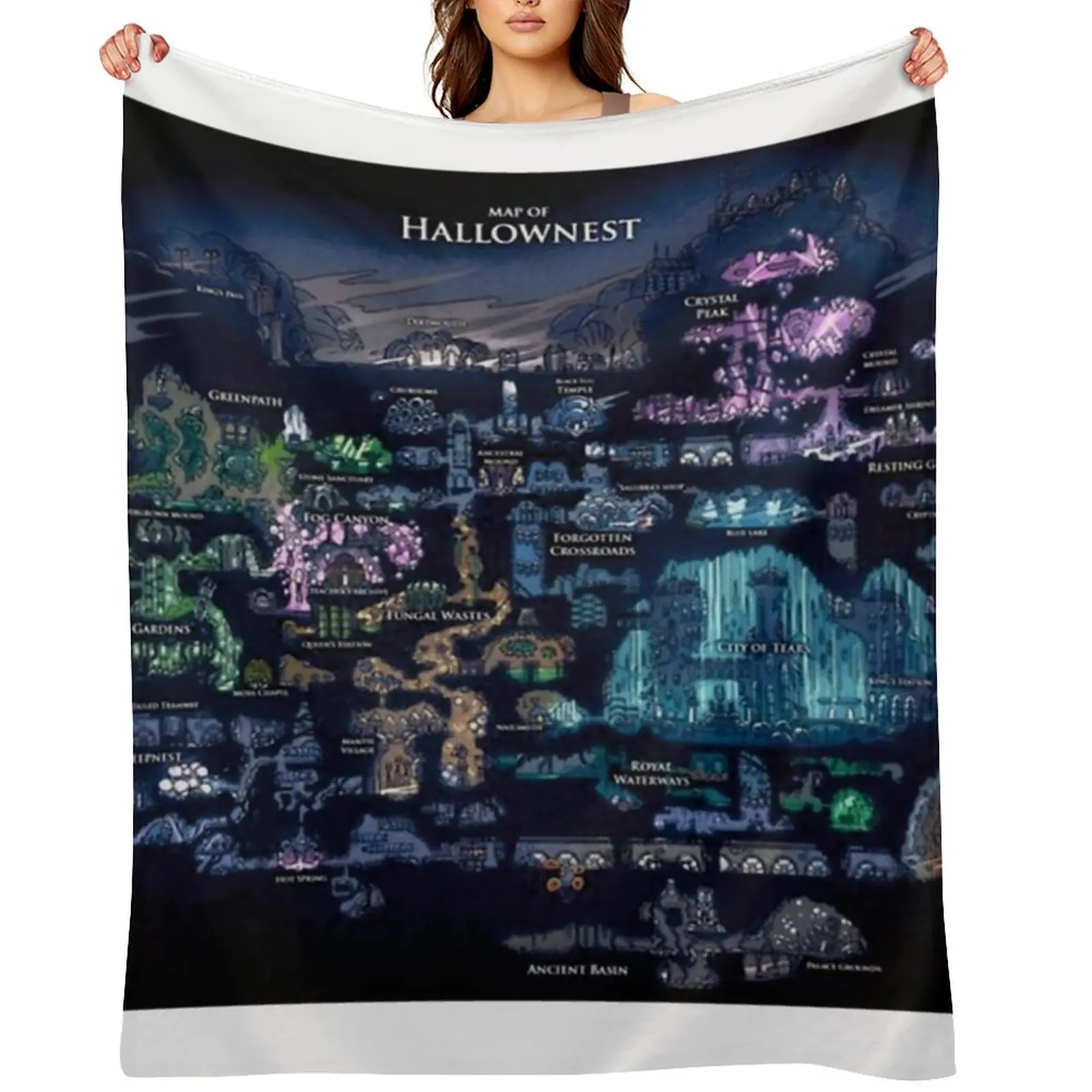 

The Hallownest Poster metal print tapestry Throw Blanket Blankets For Sofas anime Blankets For Baby Bed Blankets
