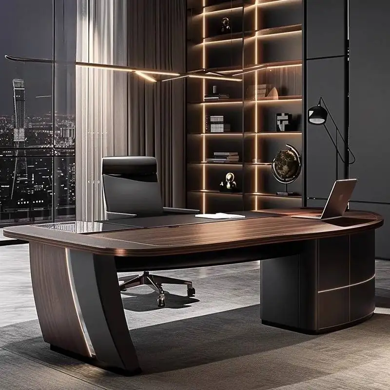 Brown Wood Executive Office Desk Designer Strong Luxury Modern Executive Office Desk Cheap Drawers Tisch Small Spaces Furniture