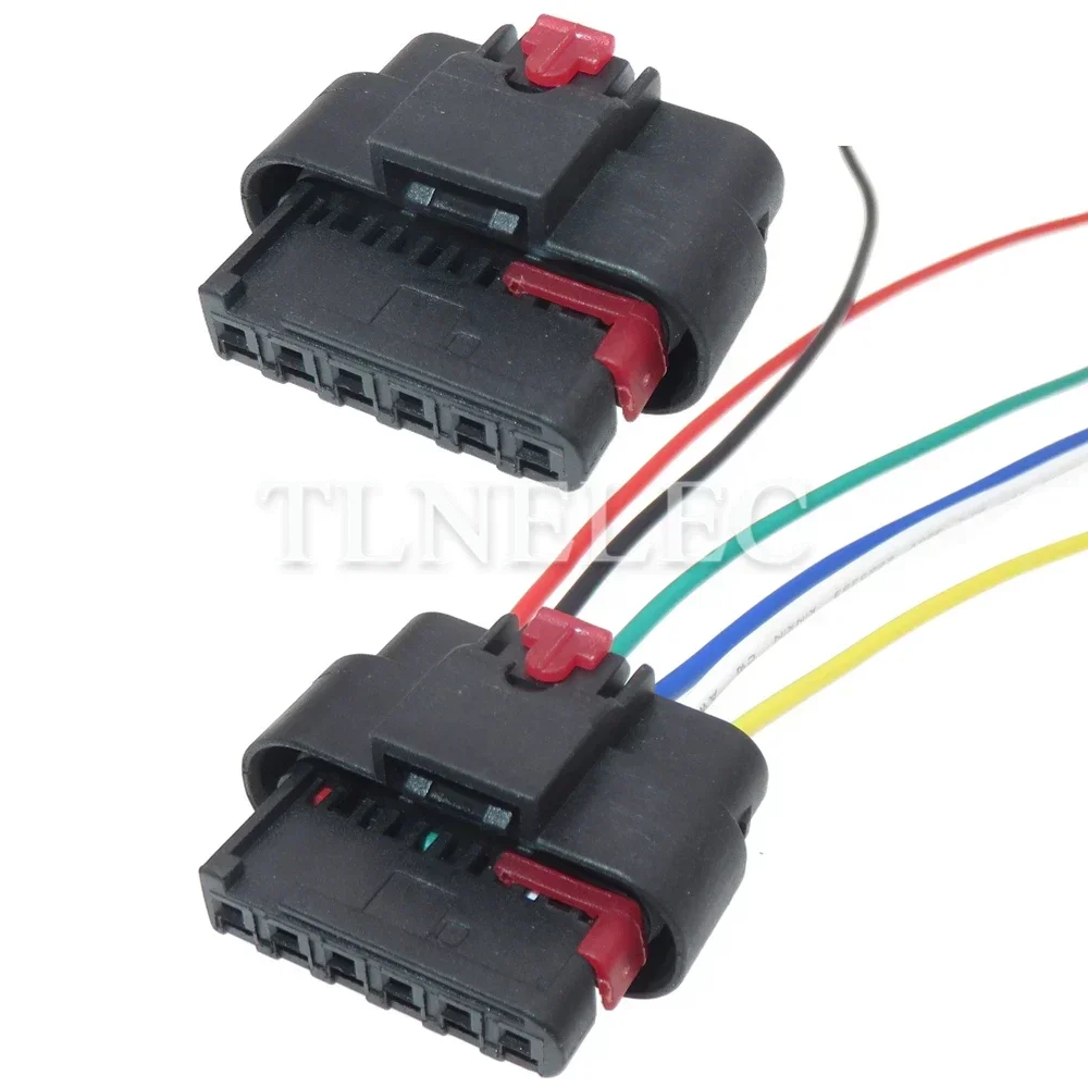 6 Pin Way Car Sealed Socket with Wires Automobile Male Female Wiring Cable Connectors For Benz Bmw 1-1924292 TS16949