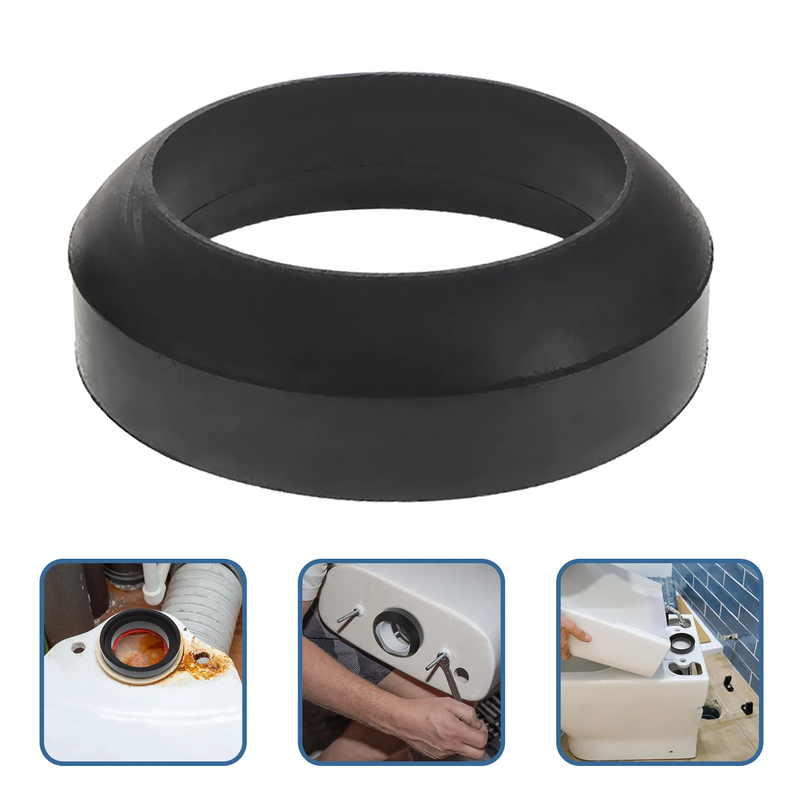 2Pcs Toilet Pan Fixing Fitting Set Rubber Tank to Bowl Gasket for Stable Secure Mounting Toilet Repair Bathroom Parts
