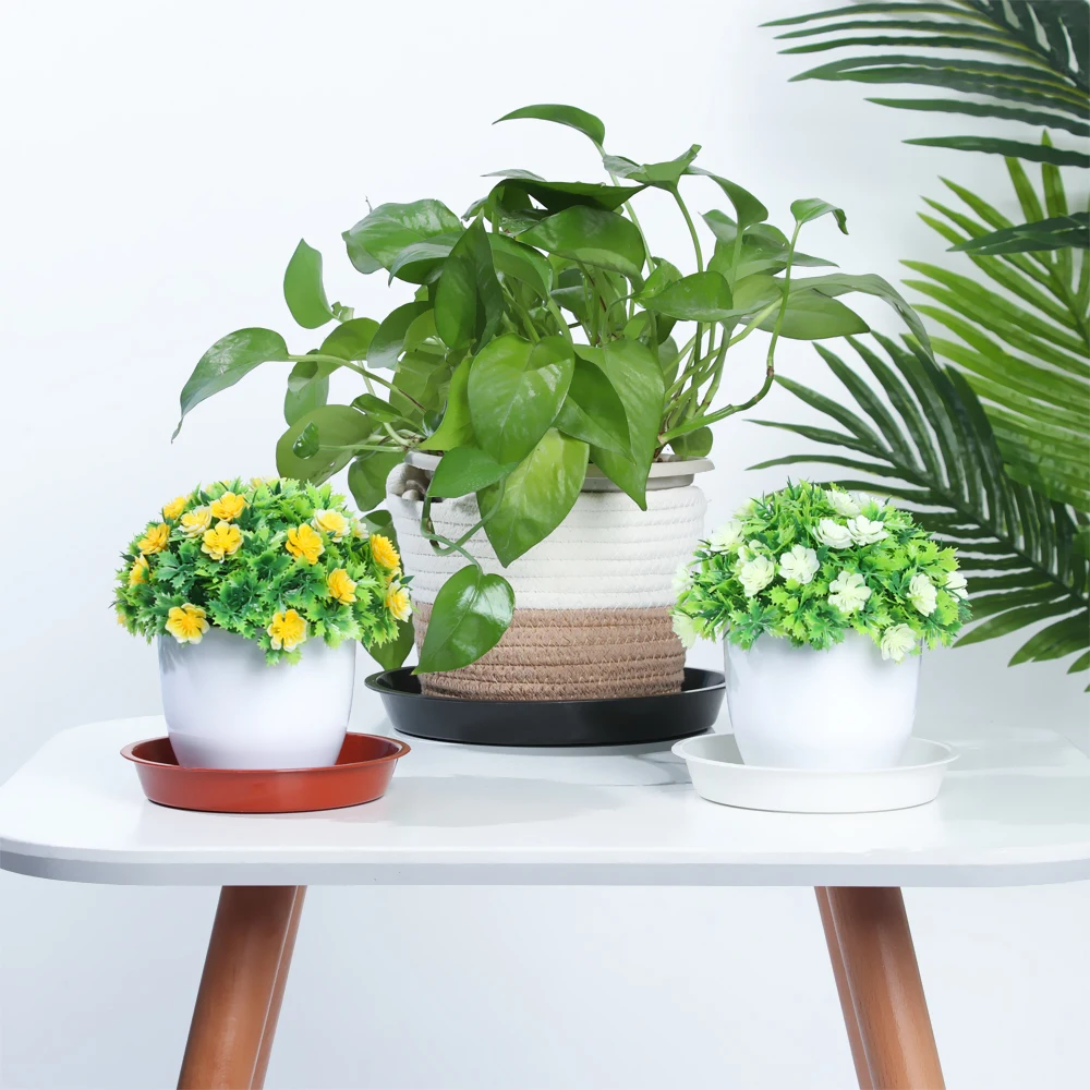 3Pcs Heavy Duty Flower Pot Durable Plastic Tray Saucers Indoor Outdoor Plant Saucer Drip Trays