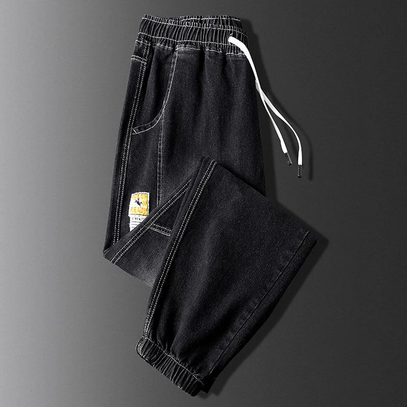 New 2026 Men's Summer Thin Casual Work Jeans Loose Straight Leg Wear Resistant Durable Trousers with Multiple Pockets