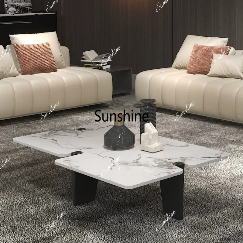 

Special-shaped coffee table, light luxury slate marble tea table, modern simple living room tableTJ