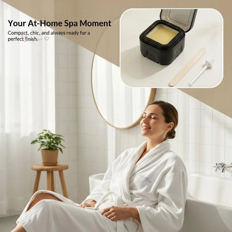 [H] Mini Wax Heater Machine Silicone Bowl Wax Warmer Nose Ear Hair Removal Waxing Kit Wax Bean Wax Heating Melting Pot Melter