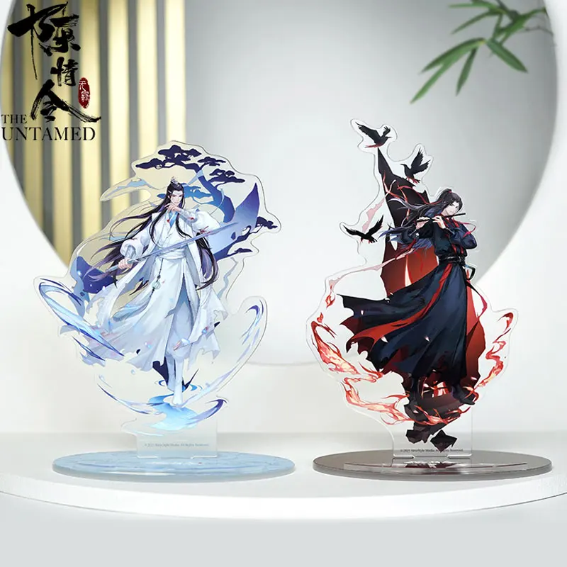 Genuine Chen Qing Ling Mo Dao Zu Shi Standing Piate Wei Wuxian Lan Wangji Battle Damage Standing Card Anime Mobile Phone Holder