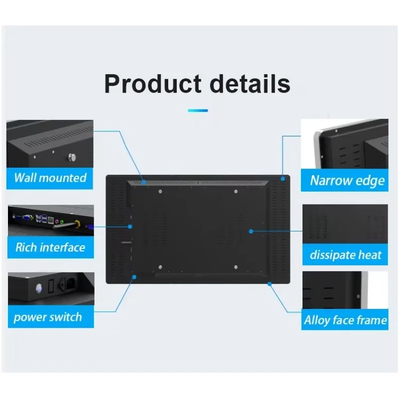 جديد 27 32 43 بوصة 1920x1080 نظام أندرويد الحائط شاشة Lcd مقاوم للماء الصناعية بالسعة شاشة تعمل باللمس