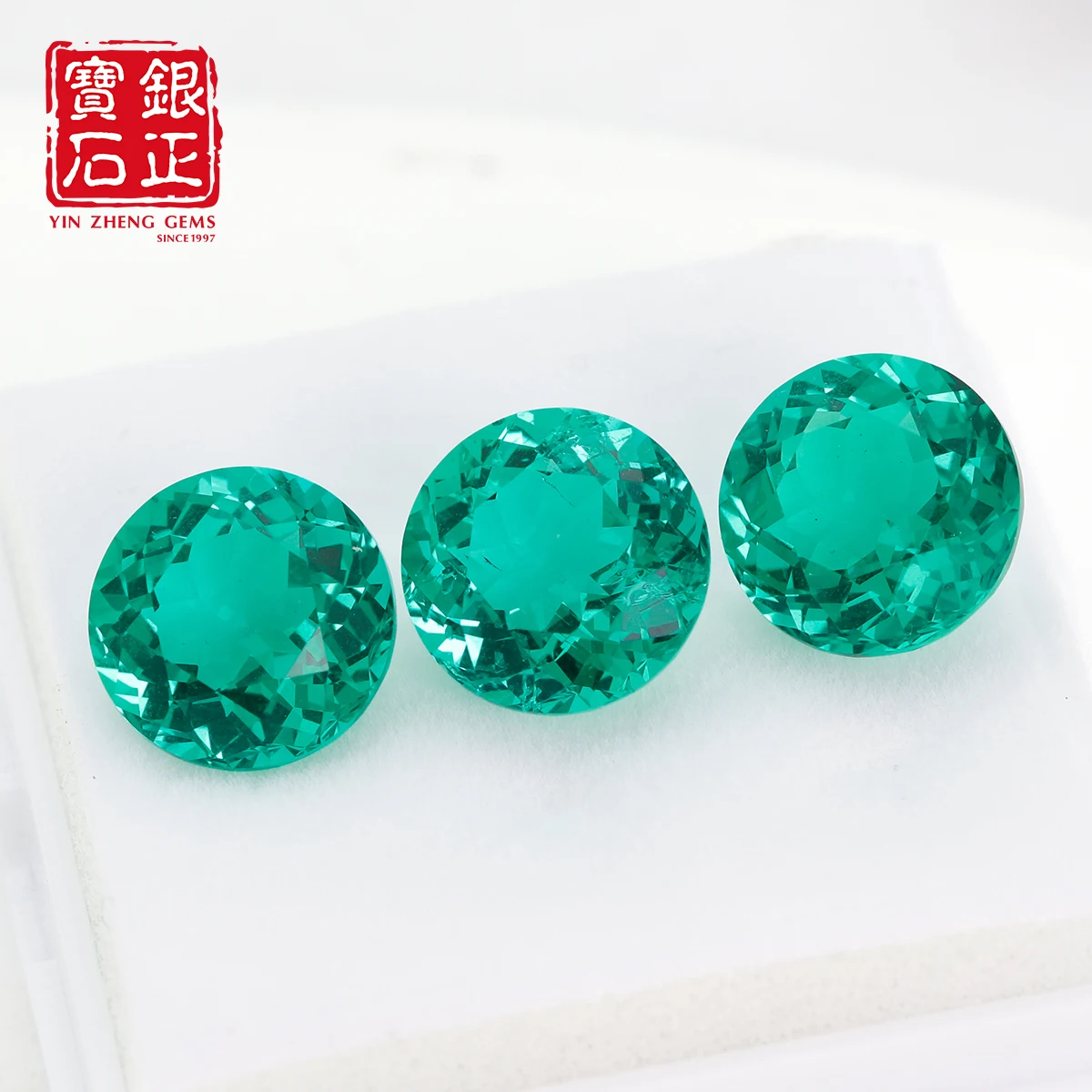YinZheng Hydrothermal Colombia Emerald Asscher&Heart&Round&Cushion Shape Emerald Lab Grown With Selectable Certificate