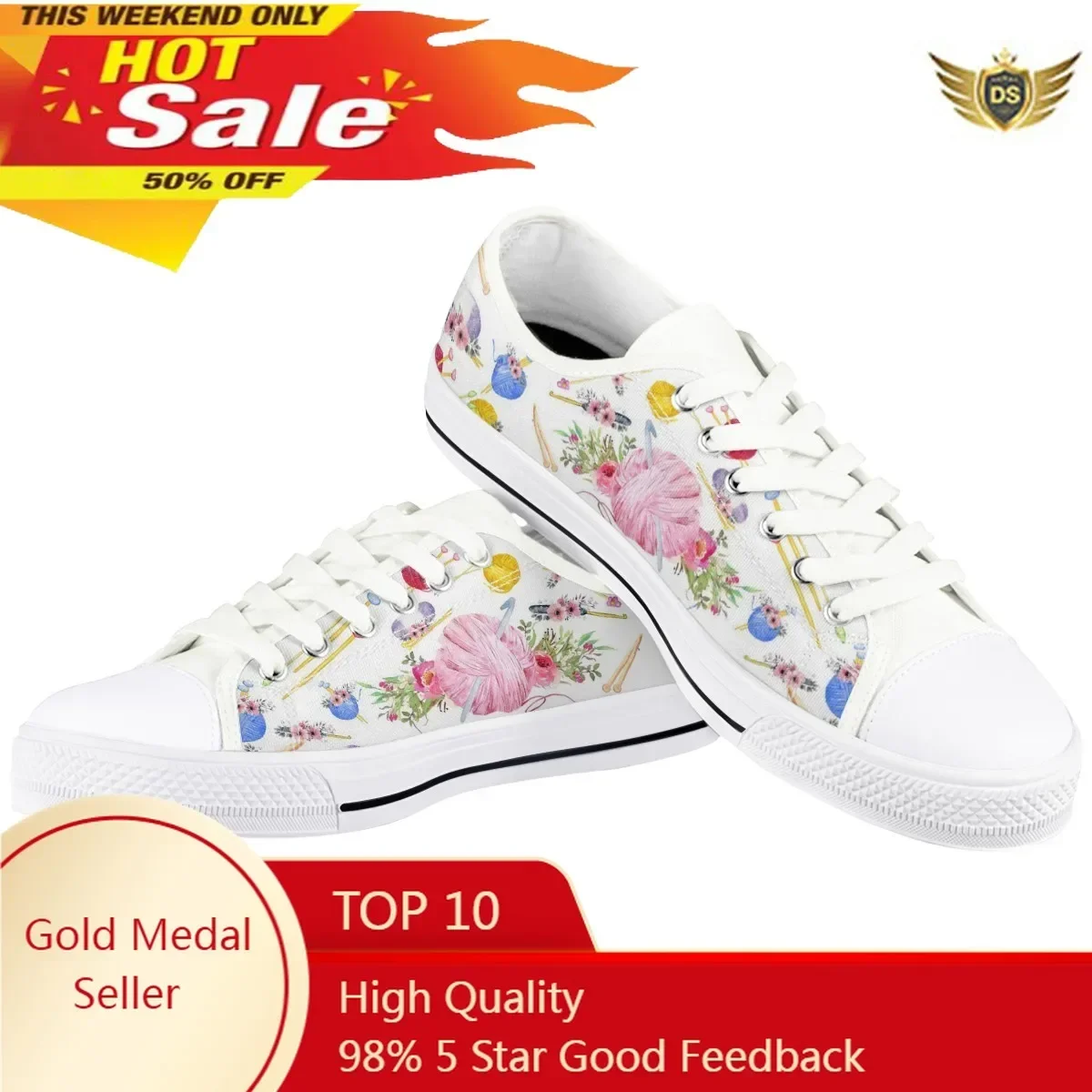 

Love Sewing Women's Vulcanized Canvas White Sneakers Flat Shoes