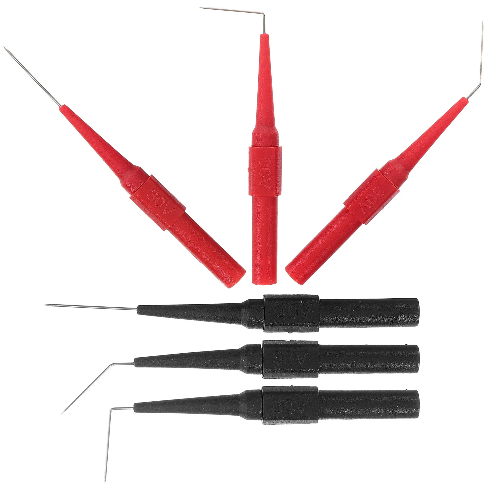 6-częściowe końcówki sond testowych Przebijanie igieł Multimetr Igły Pin Przebiciy samochodowe Przewody prowadzące