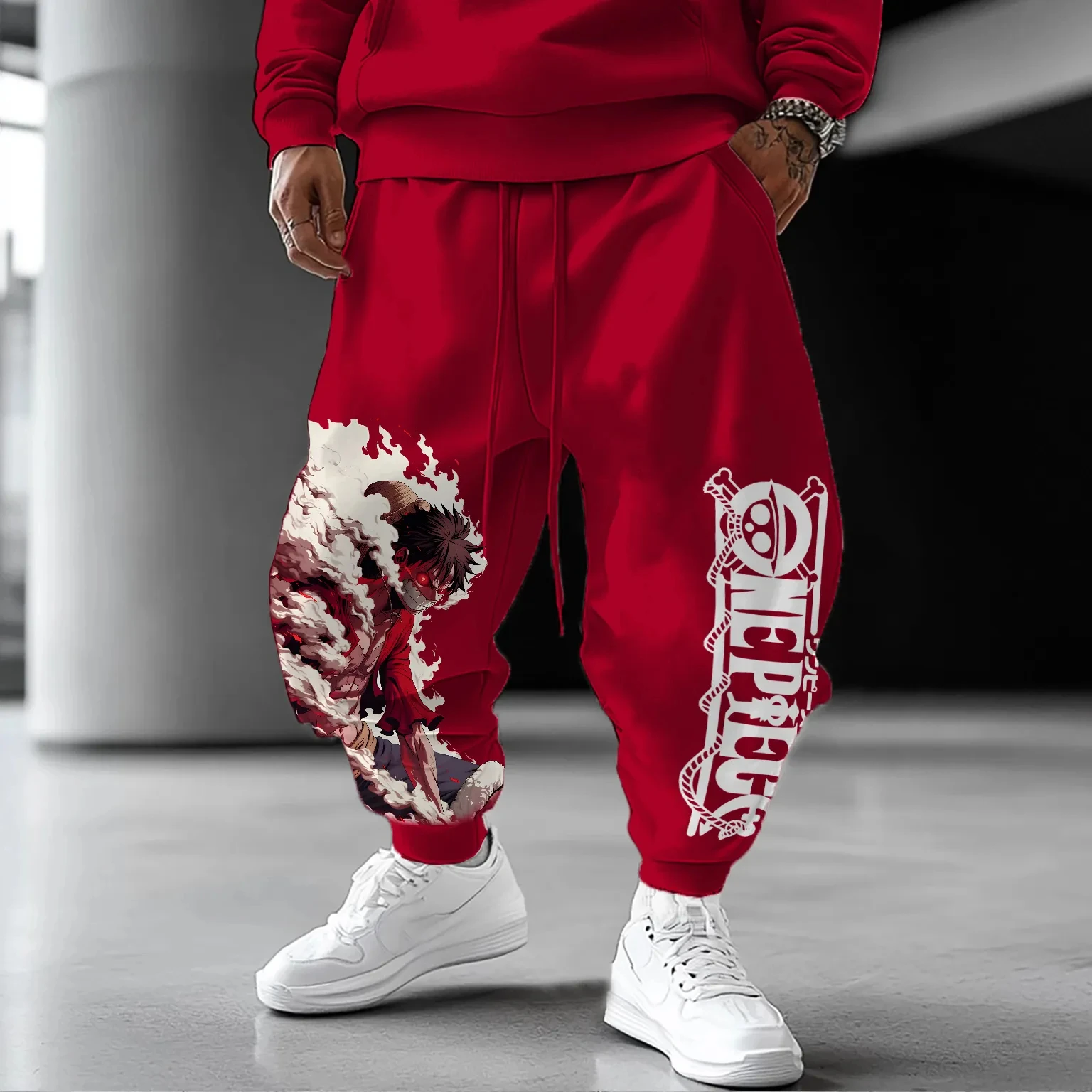 

Новая супер мужская одежда Dragon Ball, зимние уличные повседневные брюки с эластичными манжетами, подходят для мужчин и женщин