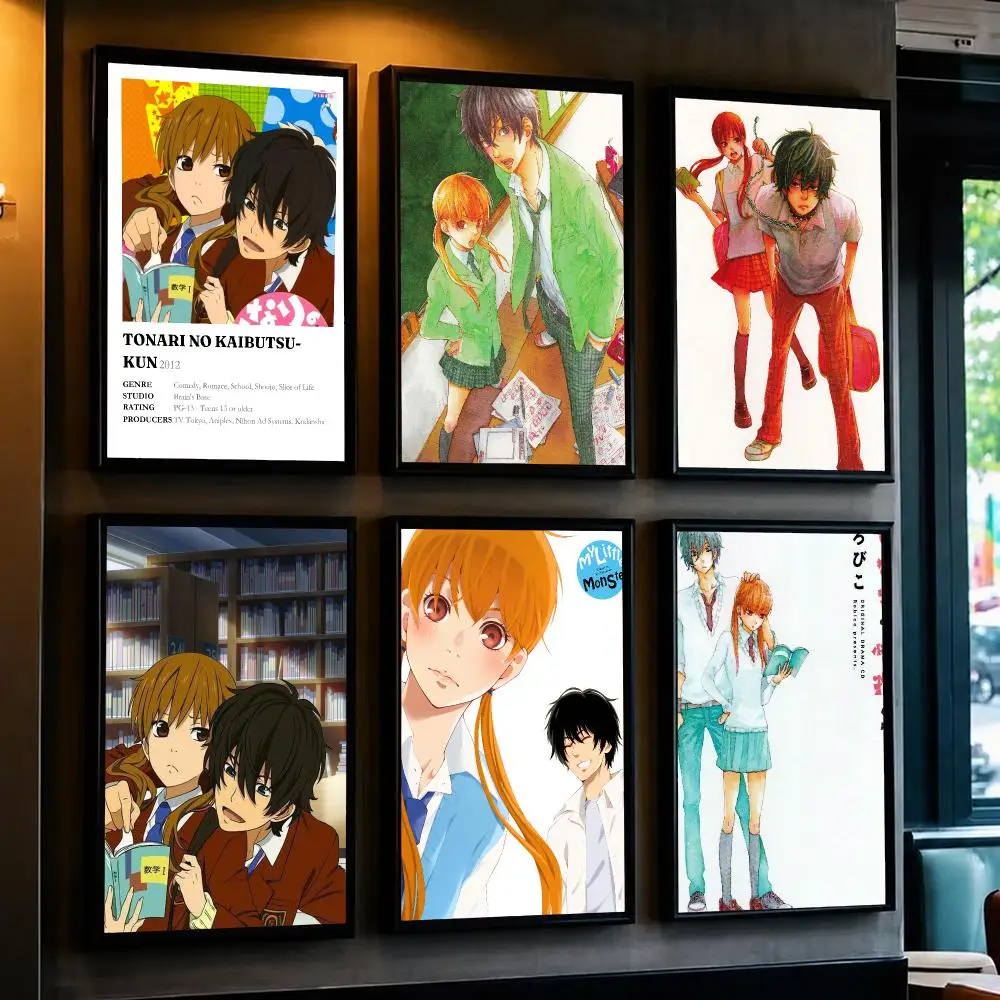 anime M-My Little Monster-R Poster Decorative Wall Art Sticker for Cafe Office Bedroom and Living Room