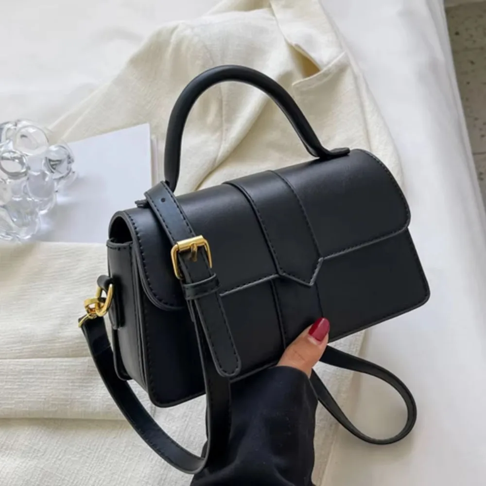 

Pu Leather Women Commute Crossbody Bag Carrying Lightweight Vintage Underarm Handbag Minimalist Multifunctional