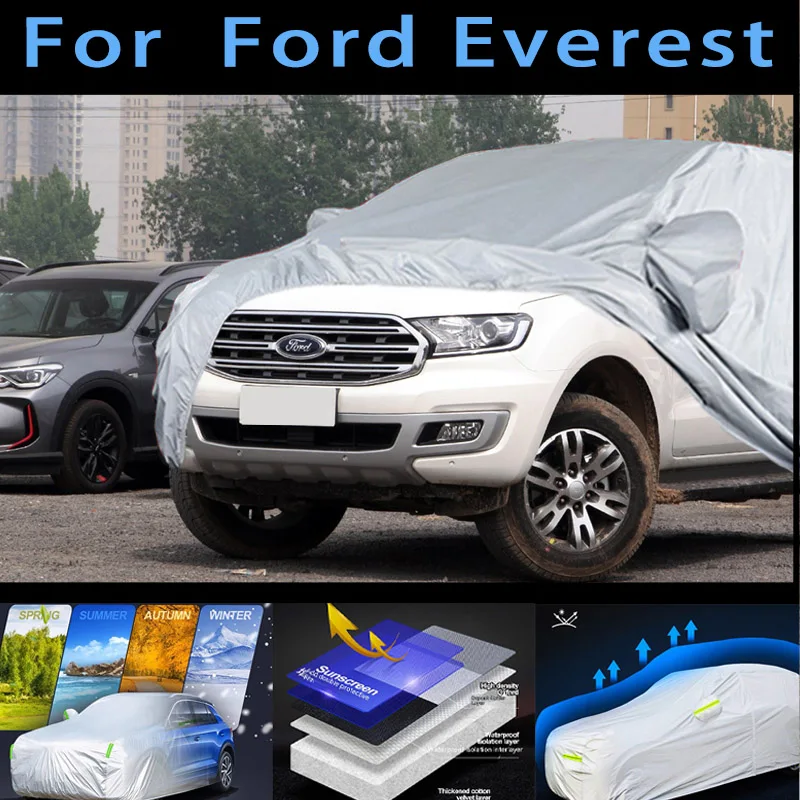 

For Ford Everest Outdoor Protection Full Car Covers Snow Cover Sunshade Waterproof Dustproof Exterior Car cover protection