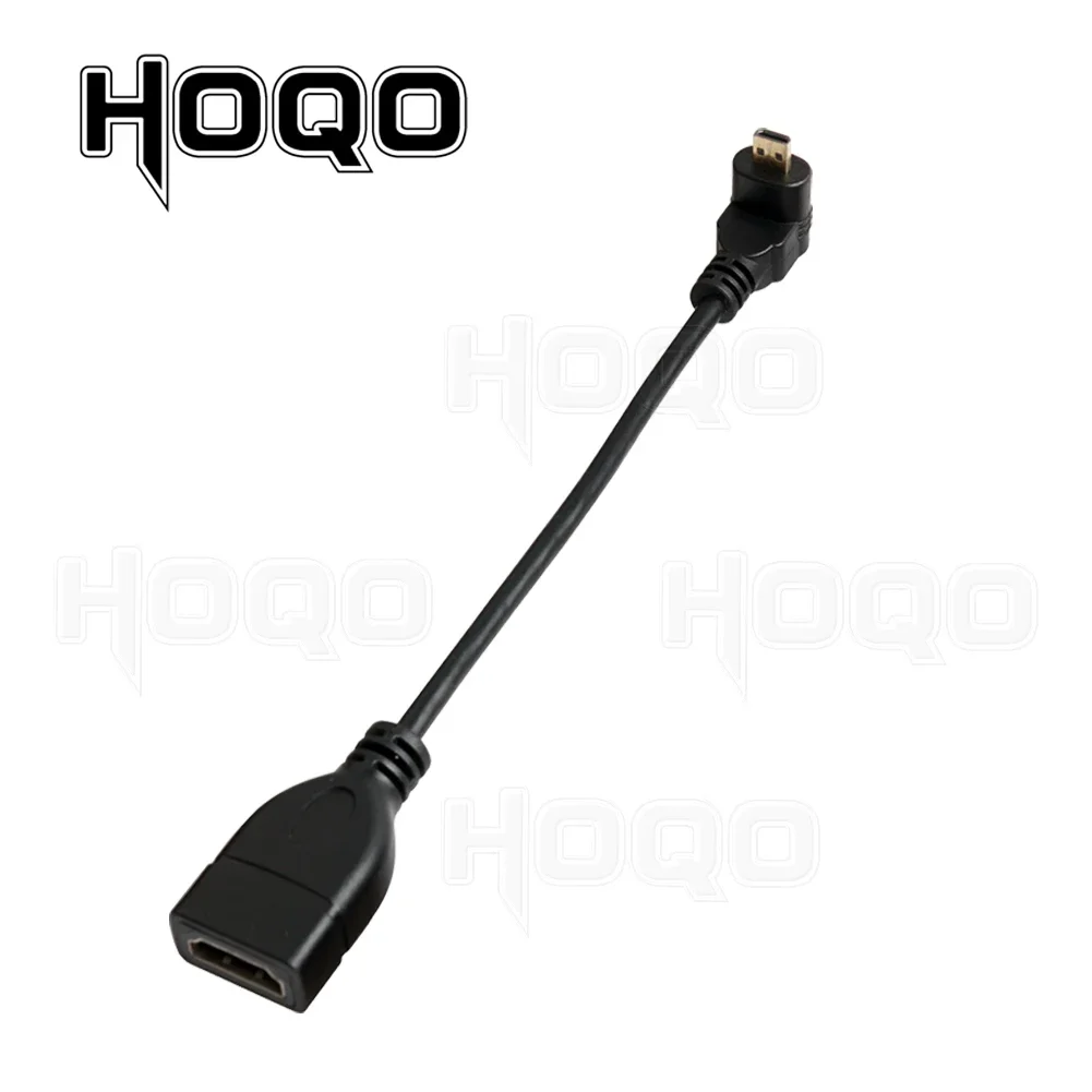 HDMI-compatible 90 Degree Micro HDMI Male to HDMI Female Adapter Cable Left Right Angle Micro HD Para Converter for Camera TV