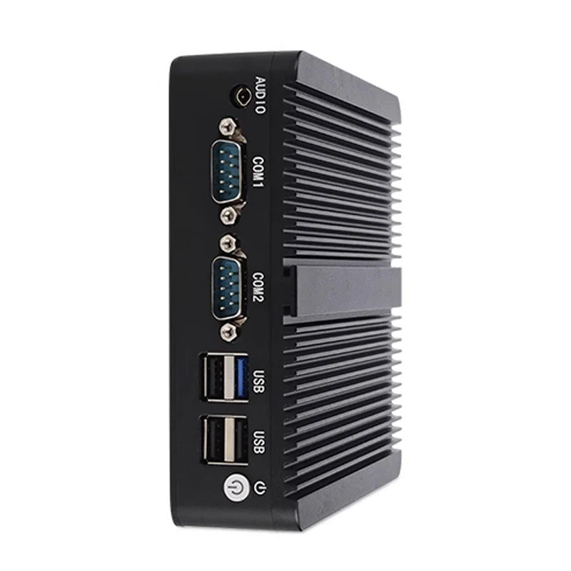 Custodia in metallo senza ventola Mini PC Intel N2840 Computer desktop da ufficio Pfsense DDR3L Msata SSD 2Lan 2COM VGA Display HD Windows10