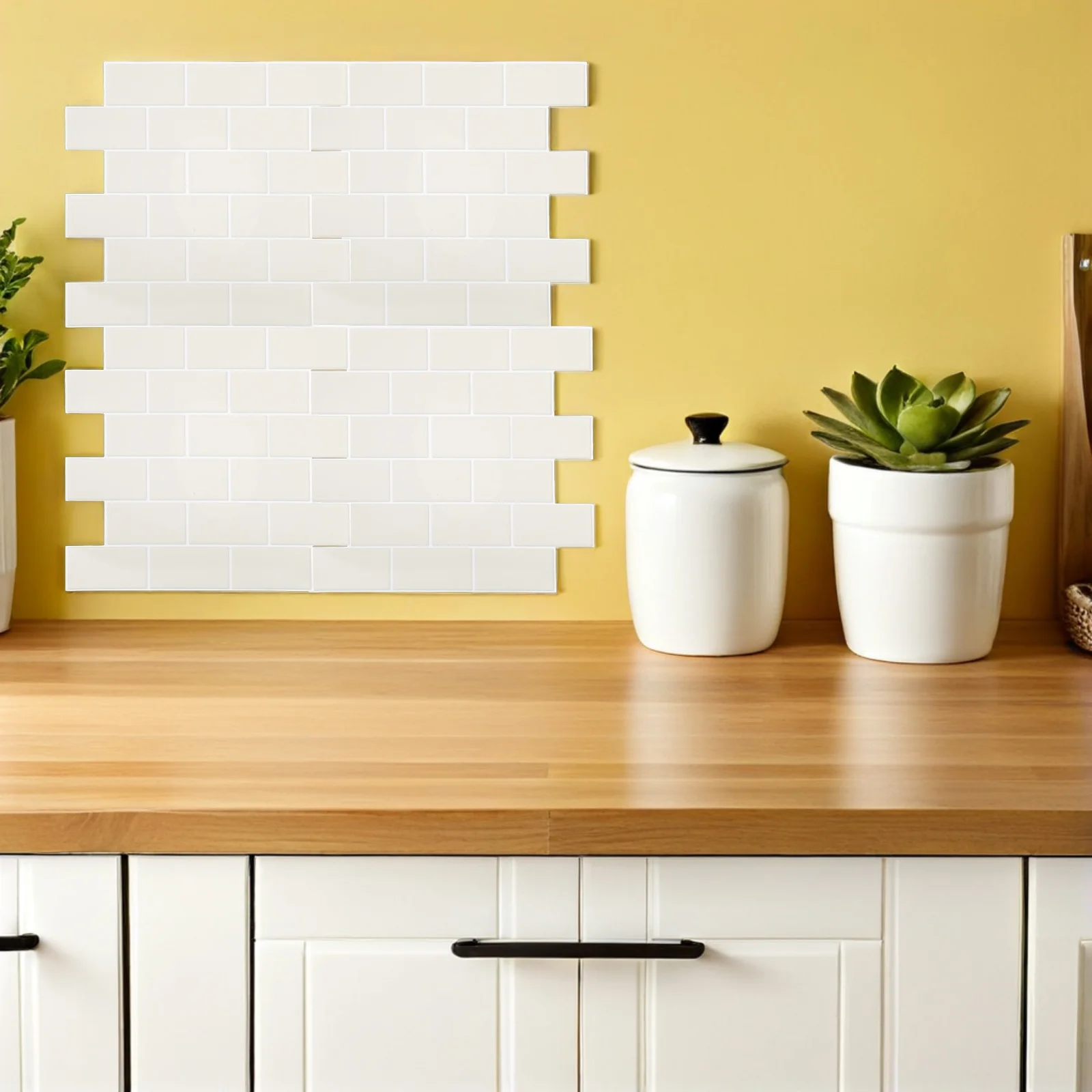 

6Pcs Tile Stickers 30x30cm Waterproof PVC Peel and Stick Kitchen Backsplash Wall Decals for Bathroom Floors Decorative