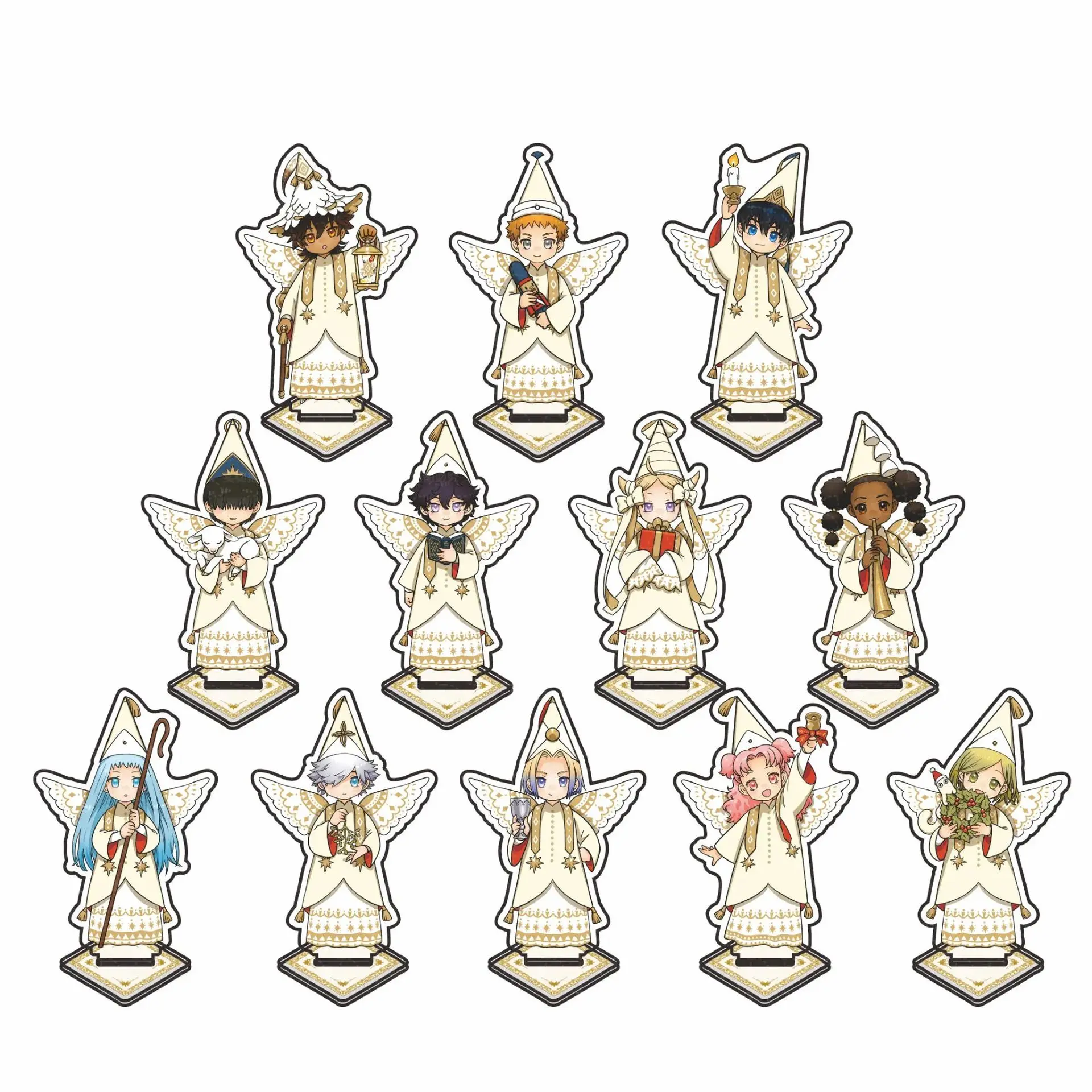 

Witch Hat Atelier Agott Tetia Richeh Coco Qifrey Acrylic Figure Display Cartoon Stand Model Plate Keychain Q Version 10Cm