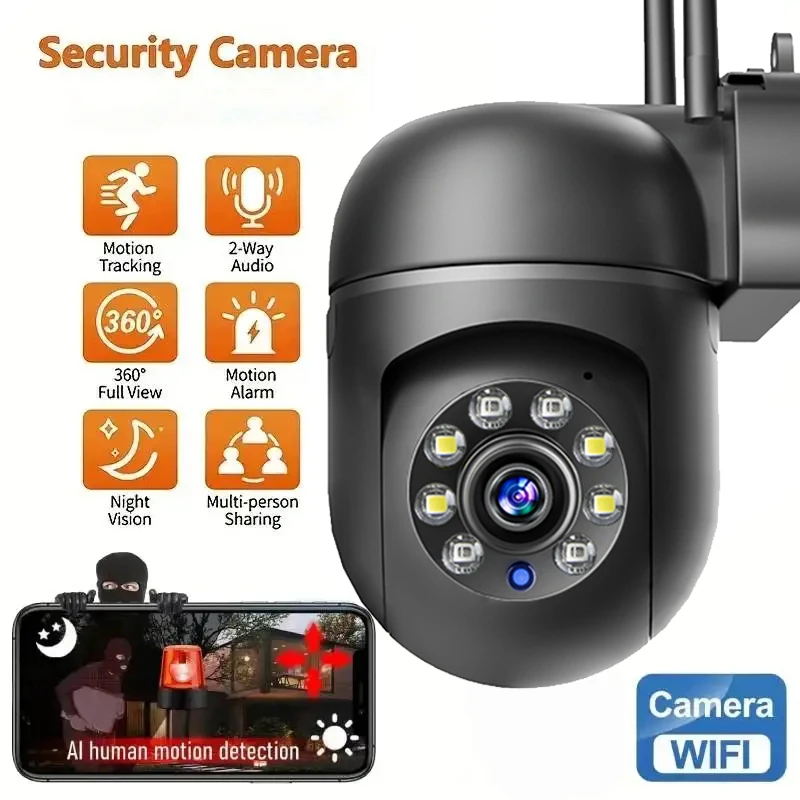 

3mp Wifi Ip Outdoor Cameras Surveillance Camera Human Detection 4x Digital Zoom Cctv Security Wireless Monitor Audio Night