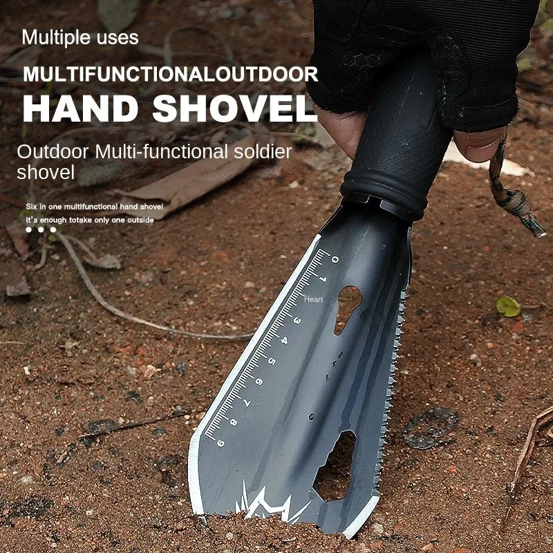 Outdoor Multi-function Small Hand Shovel Stainless Steel Portable Shovel Digging Wild Vegetables Camping Small Shovel