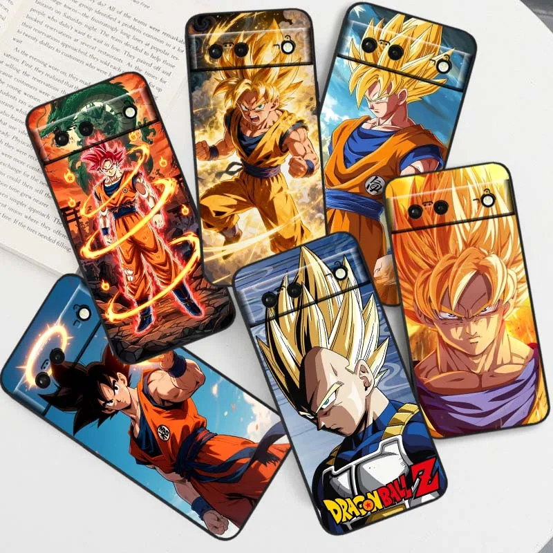 

Trendy Dragon Ball Vegeta Phone Case For Google Pixel 9a 9 8A 8 7 7A 6 6A Pro XL 2024 5G Black Soft TPU Silicone
