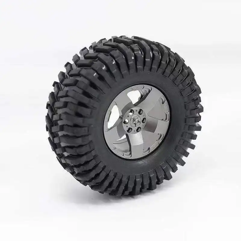 4PCS 125MM 2.2Inch Rubber Wheel Tires Tyre For 1/10 RC Crawler Car Axial SCX10 90046 RR10 Wraith Traxxas TRX4 TRX-6