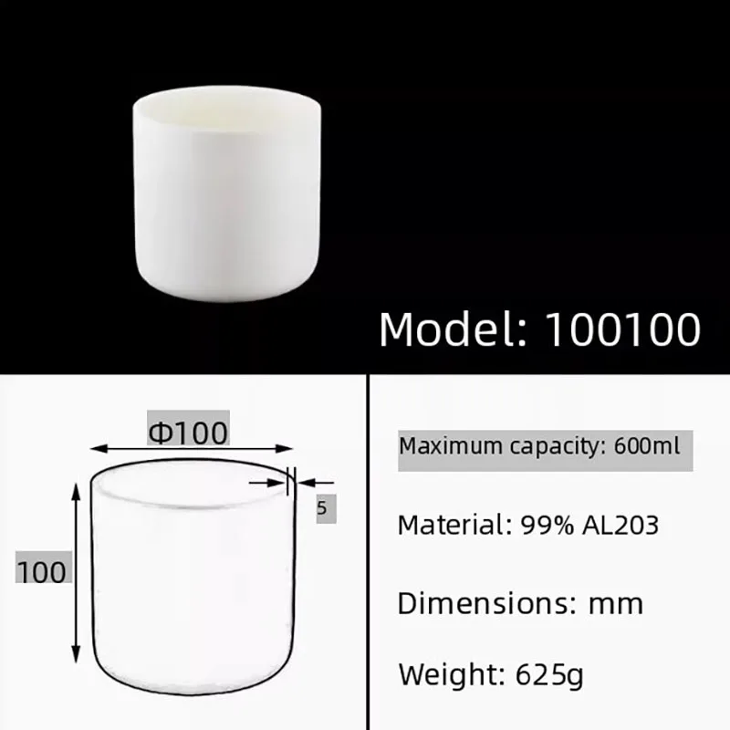 

Corundum crucible cylindrical 99% alumina tube furnace Muff furnace high temperature resistance
