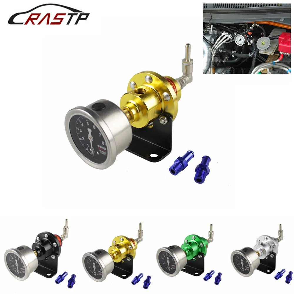 

RASTP Universal Adjustable SARD Fuel Pressure Regulator With Original Gauge And Instructions Fuel Pressure Regulator RS-FRG002