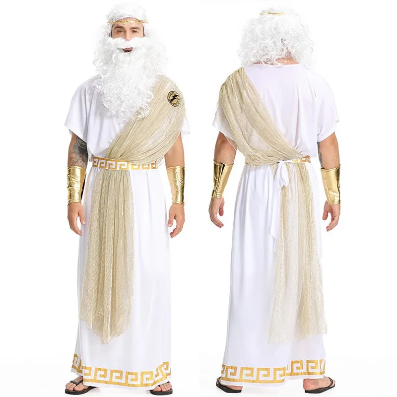 

Костюм на Хэллоуин: Зевс, Принц, Мифологический персонаж, Арабский сценический наряд для мужчин, взрослый, из молочного шелка и полиэфирного волокна, традиционный этнический костюм