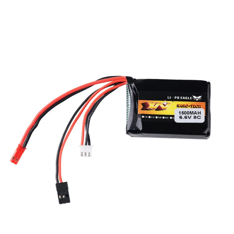 1/2pcs 2S 6.6v 1500MAH 8C Lipo Battery For FUTABA 18SZ/14SG/10J/T8J/T6J/7PX/4PX/4PV/4PLS/4PK/3 PV Transmitter