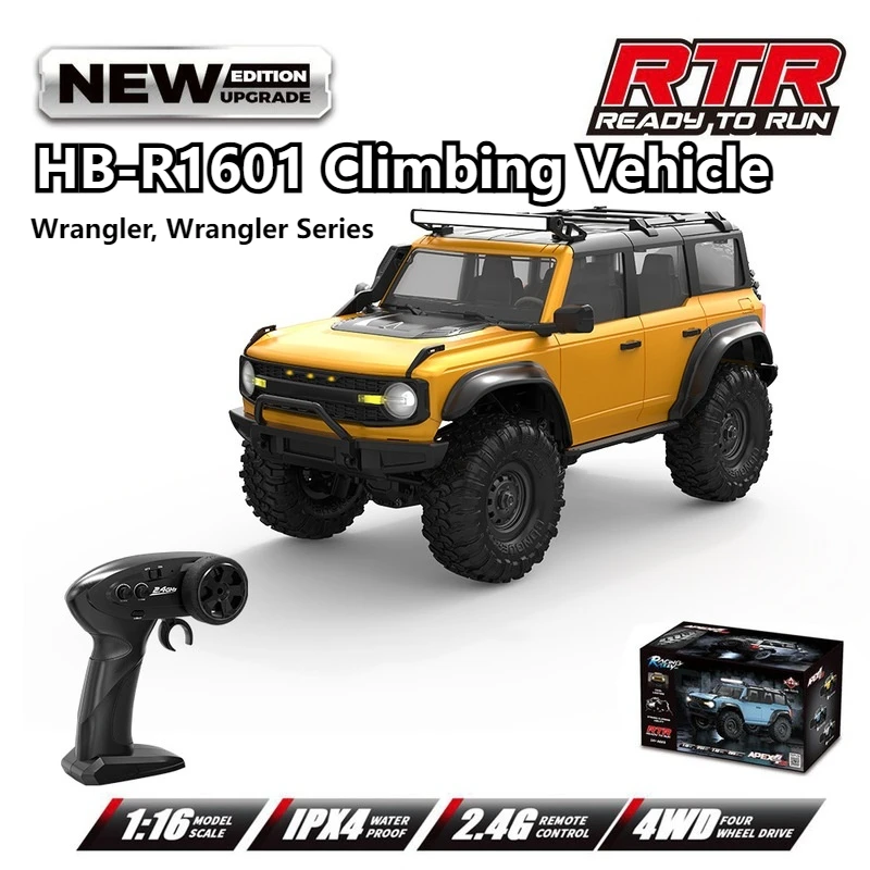 

Huangbo Hb-R1601 Climbing Remote Control Car 1:16 Metal Beam Four Wheel Drive Independent Suspension Explosive Rc Off Road Model