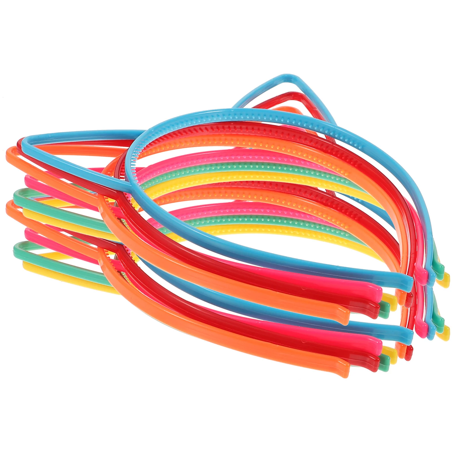 

24Pcs Cat Ear Hairband Flexible Size Colorful Headband for Girls Kids Daily Party Hairstyle Decoration Cat Ear Hair Hoop