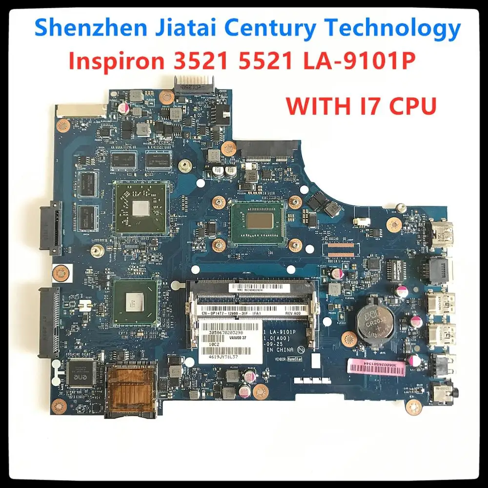 

Материнская плата VAW01 LA-9101P для ноутбука DELL 15R 3521 5521, системная плата для ПК I7-3537U 00P55V VAW00, быстрая работа DDR3