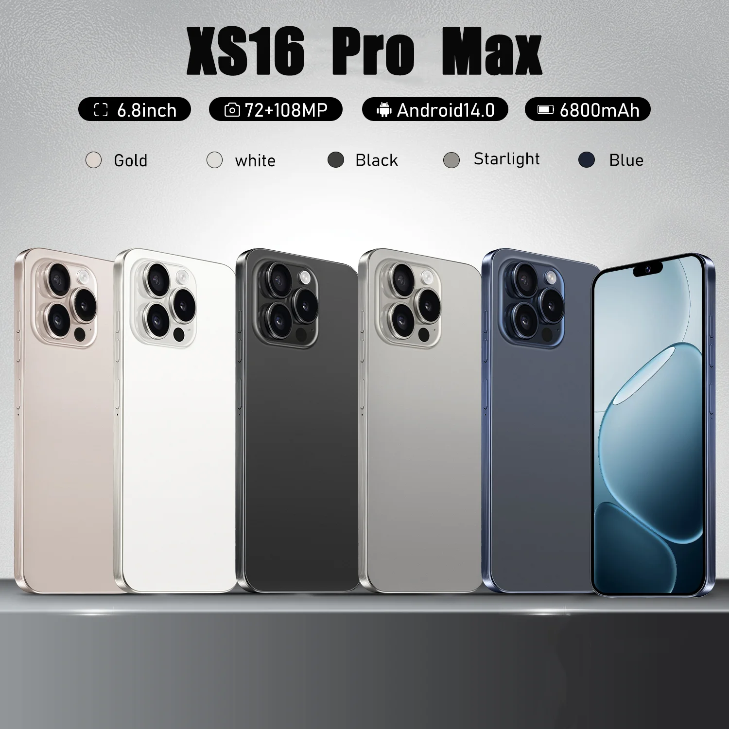 

HOT The phone case is used for XS16 Pro Max 6.8inch Global Version silicone phone case 7800mAh Mobile accessories Android