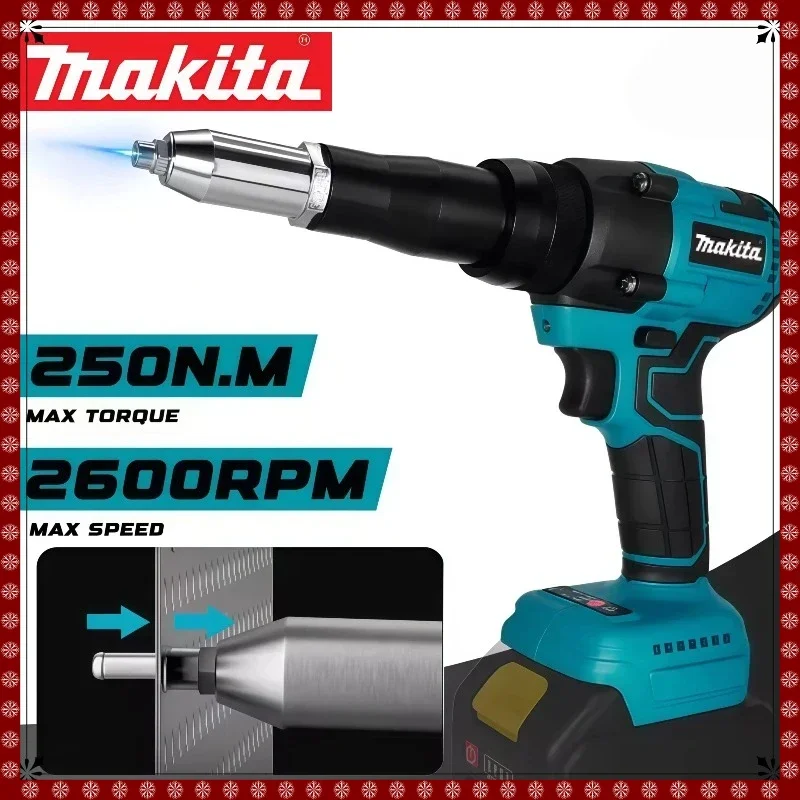 

Makita Brushless Electric Rivet Gun For Makita 18V Battery LED Cordless Rivet Nut Gun Automatic Riveting Tool