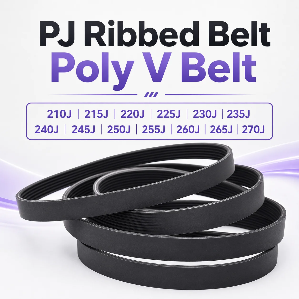 PJ Ribbed Belt 210J 215J 220J 225J 230J 235J 240J 245J 250J 255J 260J 265J 270J Treadmill Conveyor Belt Poly V Belt