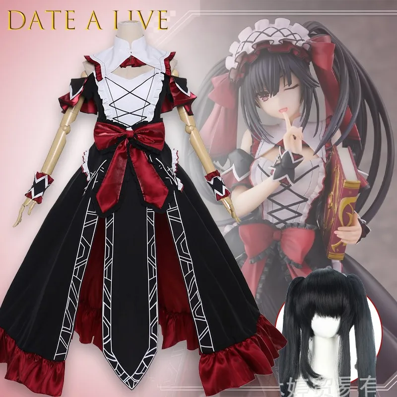 

Halloween Costume Woman Dat e ALive Tokisaki Kurumi Cosplay Admonishing Diary Outfit Character disfraz adulto Anime Clothing