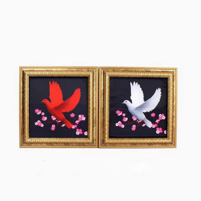 Deluxe Dove Frame Magic Tricks Dove Picture To Real Dove Appearing Color Change Double Change Effect Stage Illusions Gimmicks