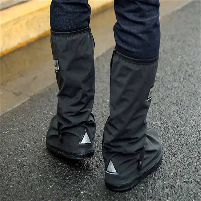 Waterproof Reusable Rain Boot Covers Elastic Silicone Non-slip Protects from Mud Dust Perfect for Motorcycle Cycling and Biking