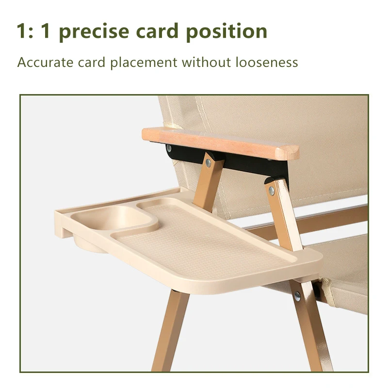 1PC Outdoor Camping Chair Side Storage Tray Recliner Chair Tray Camping Accessories Folding Universal Cup Holder Tool view 5