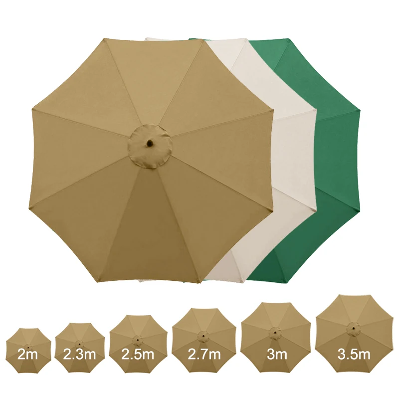 Replaceable Parasol Top Cloth Garden Patio Canopy Parasol Cover Shade Rainproof Banana Umbrella Cloth 2/2.3/2.5/2.7/3/3.5m