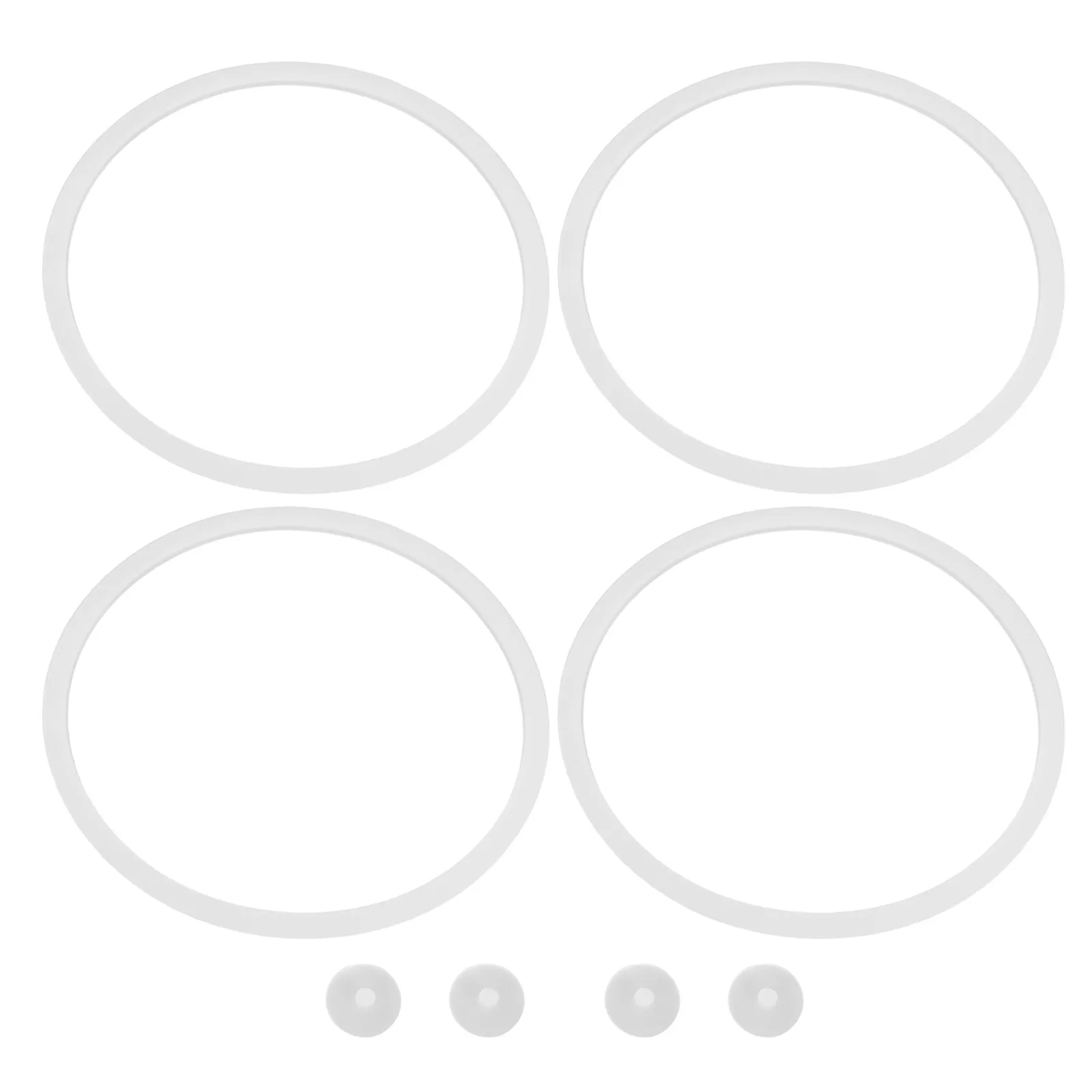 4Sets Replacement Silicone Sealing Rings for Food Boxes Improved Airtight Closure in Lunch Containers Portable Leak Resistant