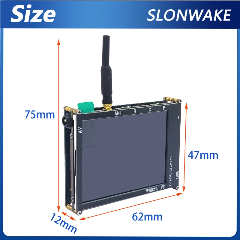 Monitor Micro FPV para Multicopter RC, Parte Drone, Bateria Integrada, Pesquisa Automática, 5.8G, 56CH, 2.4 "LCD, 480x320px