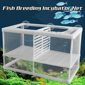 Aquarium Fish Breeding Incubator Box Hanging Fish Hatchery Isolation Box Net With…