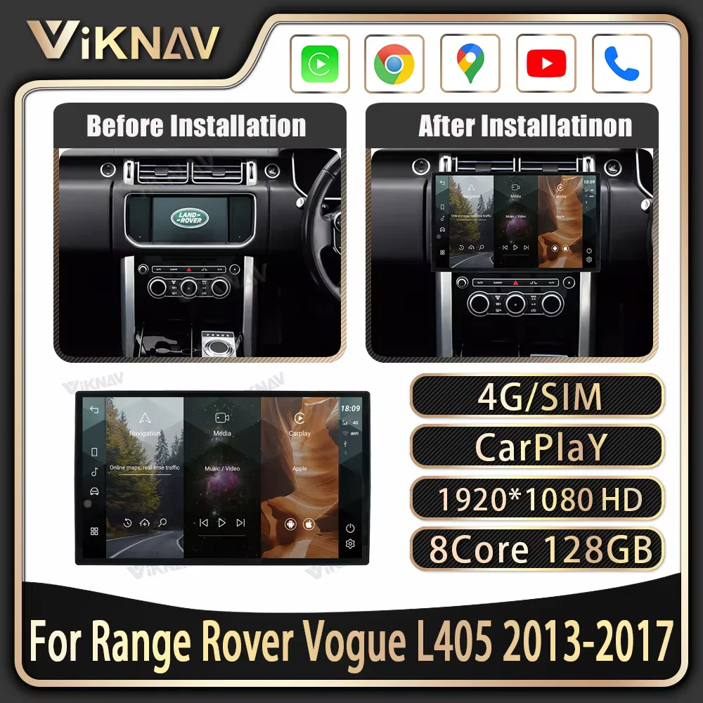 13.6inch Android  Car Radio For Range Rover Vogue L405 2013-2017 Carplay GPS Navigation Multimedia Stereo Player Head Unit