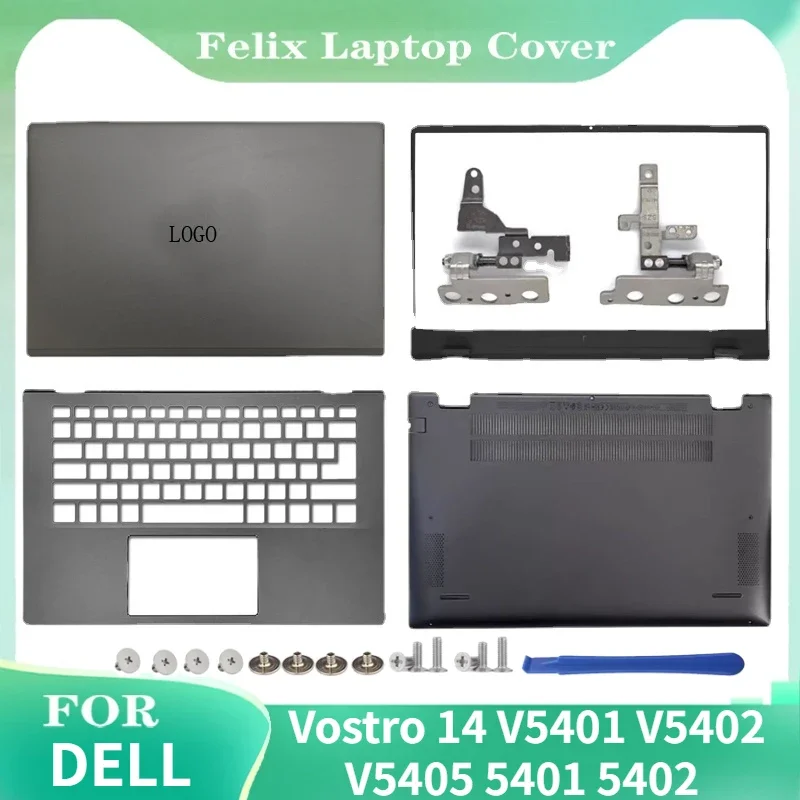 

New For DELL Vostro 14 V5401 V5402 V5405 5401 5402 Laptop LCD Back Cover Front Bezel Hinegs Palmrest Top Case 02H8GP 0RJ4V9 Gray