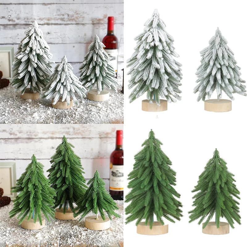 

1pcs Mini Realistic Christmas Tree Table Ornaments Cedar Tree Home Decoration Merry Christmas Party Scene Decoration Kids Gifts
