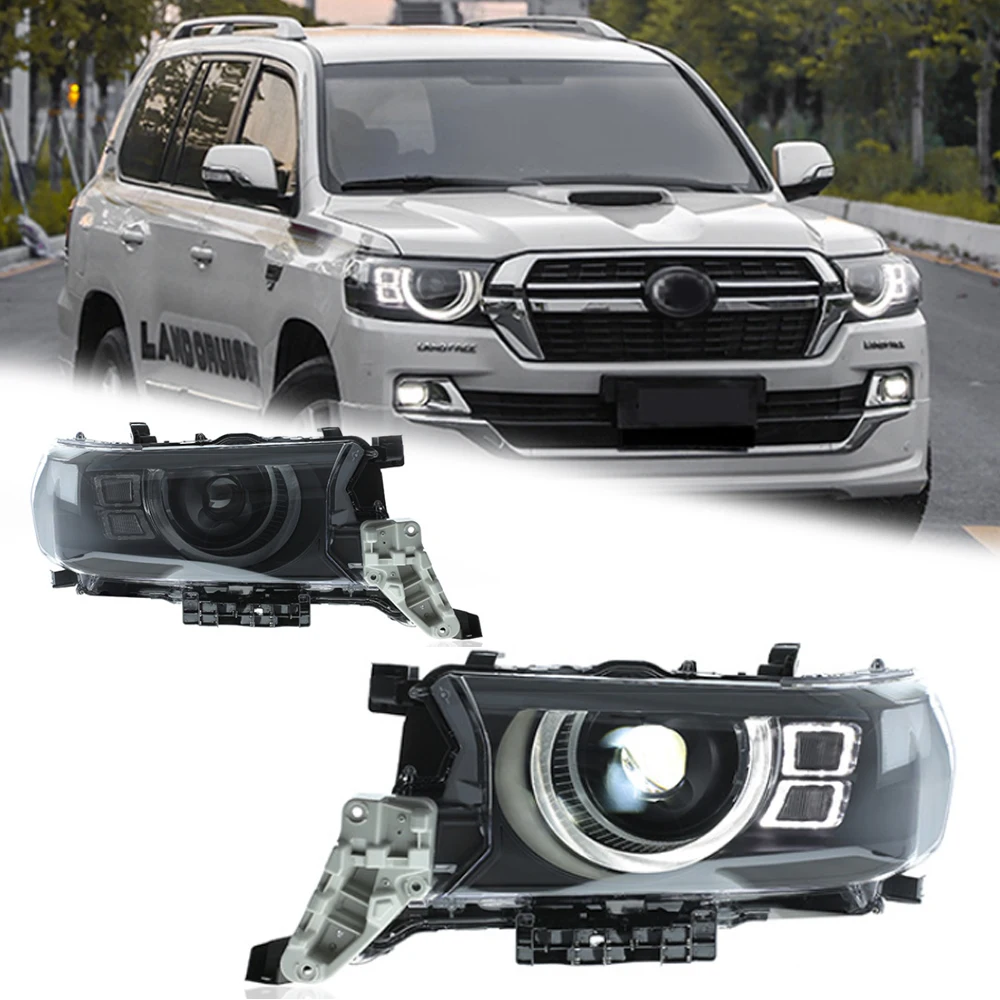 

LED HeadLights for TOYOTA LAND CRUISER 16-21 Defender style led DRL Car head lamp Assembly Signal Auto Accessories Modified Lamp