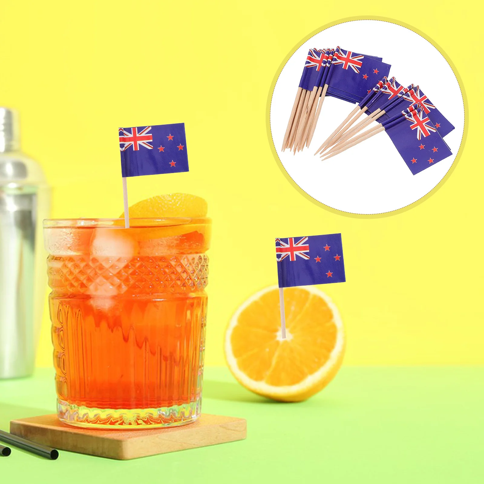 50 Uds. Palillos de dientes con bandera, Mini banderas para cupcakes, palillos decorativos para fiesta, cóctel, postre, frutas, comida, palitos para aperitivos
